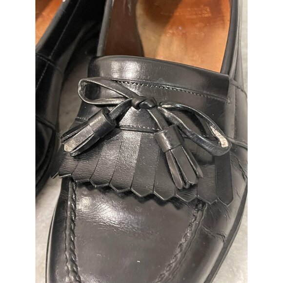 Allen Edmonds Chelsea Shoes Mens Size 9 D Black Leather Tassel Loafers USA - Picture 7 of 9